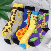Chaussettes amusantes pour femmes avec motifs d'animaux