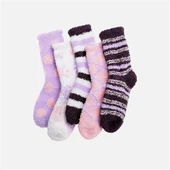 Chaussons-chaussettes en peluche